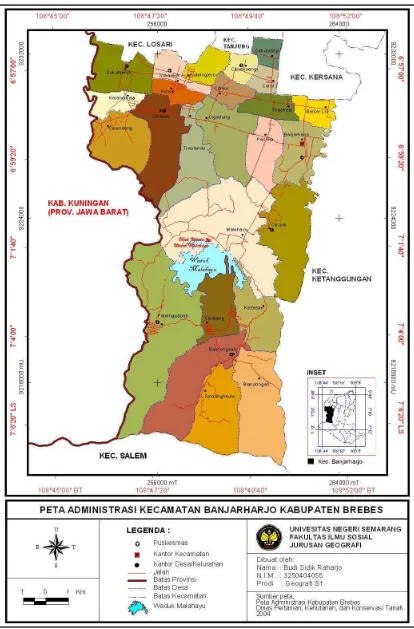 Gambar 4.1. Peta Administrasi Kecamatan Banjarharjo