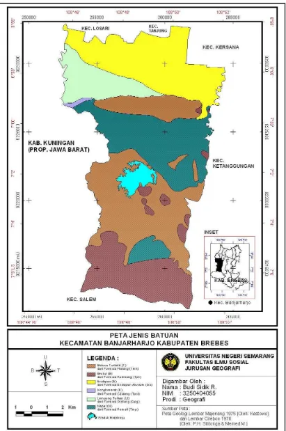 Gambar 4.2. Peta Jenis Batuan Kecamatan Banjarharjo.