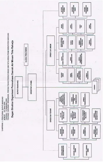 Gambar 2.2 Struktur Organisasi PDAM Tirta Raharja 