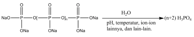 Gambar 4. Reaksi hidrolisis polifosfat (Gill, 1999). 