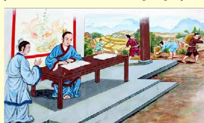 Gambar 3.7  Nabi Kongzi menjadi kepala dinas pertanian bangsawan Ji Sun Sumber: Dokumentasi Kemdikbud