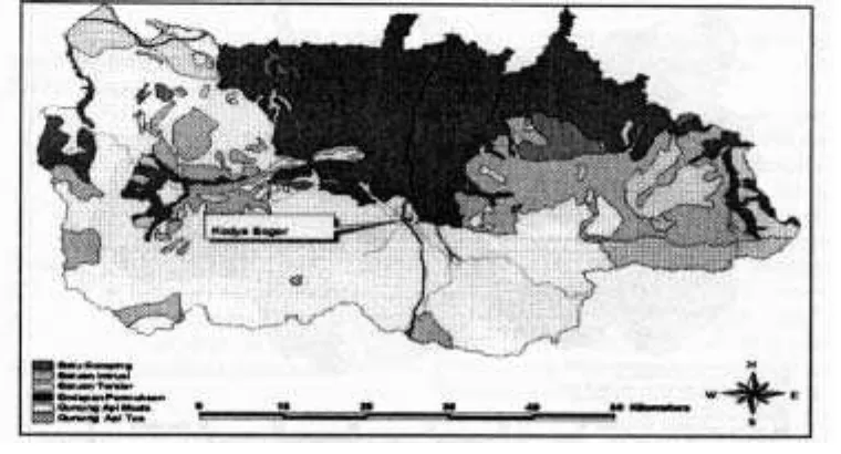 Gambar 1. Peta geologi daerah 