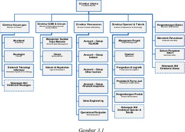 Gambar 3.1 Struktur Organisasi PT INTI 