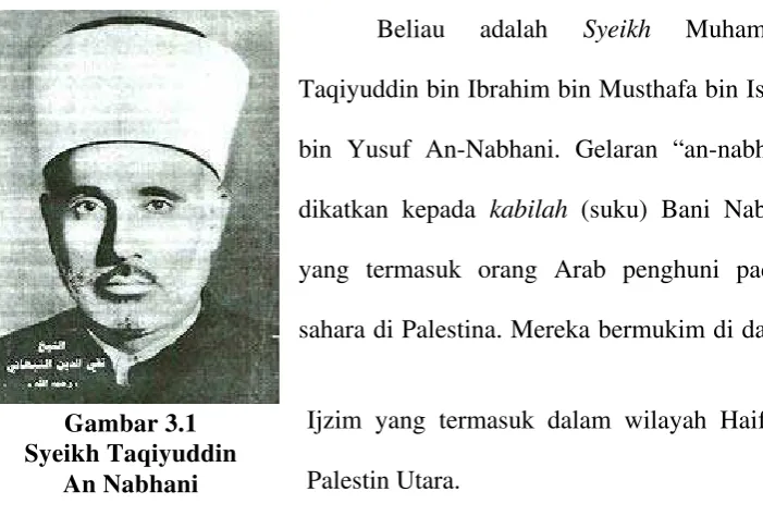 Gambar 3.1 Syeikh Taqiyuddin  