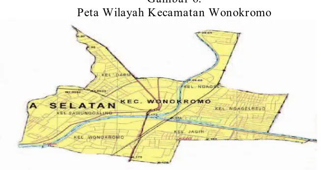 Gambar 6. Peta Wilayah Kecamatan Wonokromo 