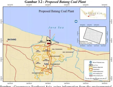 Gambar 3.2 : Proposed Batang Coal Plant 