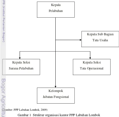 Gambar 1  Struktur organisasi kantor PPP Labuhan Lombok 