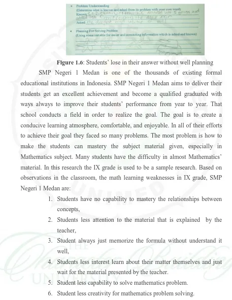 Figure 1.6: Students’ lose in their answer without well planning 