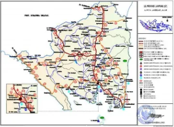 Gambar 2.1 Peta Jaringan Jalan Nasional Provinsi Lampung