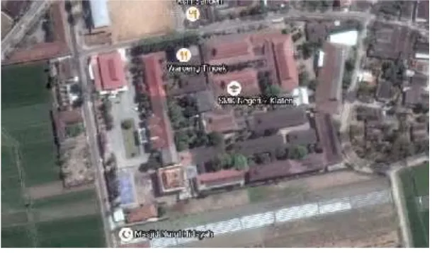 Gambar 2. Tata letak sekolah dari tampilan Google Maps.