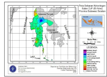 Gambar 18  Peta Sebaran Kekeringan Bulan DJF Tahun El-Nino. 