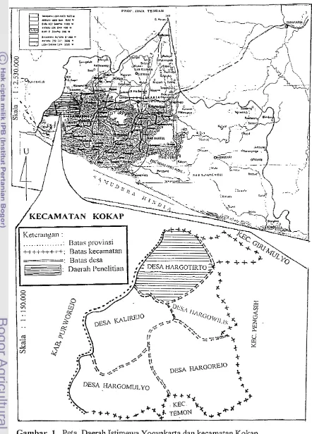 Gambar 1 Peta Daerah Istimewa Yogyakarta dan kecamatan Kokap 