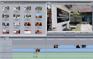 Gambar IV.1 Mengedit Scene di Final Cut Pro 7 