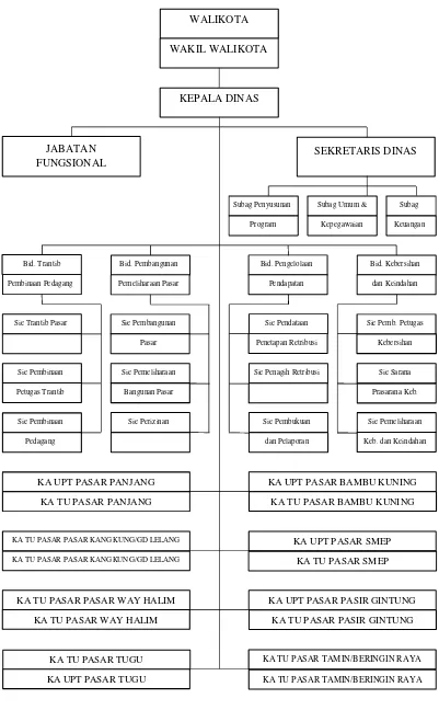 Gambar 4.1Struktur Organisasi Dinas Pengelolaan Pasar Kota Bandar Lampung