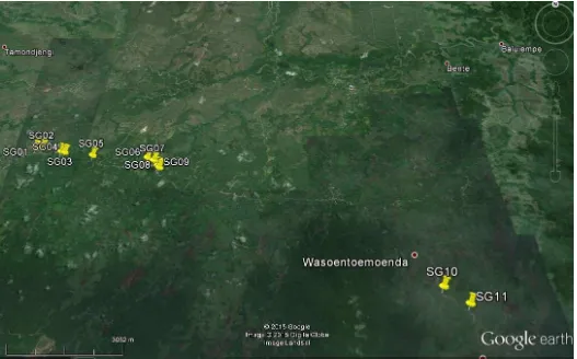 Gambar 3. Citra satelit daerah penelitian (Google Earth, 2015). 