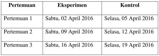 Tabel 1. Jadwal Pelaksanaan Penelitian 