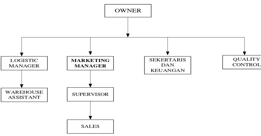 Gambar 3.2.1 Struktur Organisasi Madu Asy Syifa 