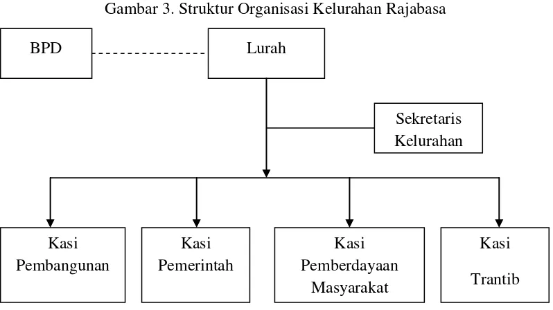 Gambar 3. Struktur Organisasi Kelurahan Rajabasa 