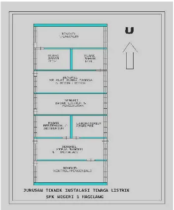 Gambar 1. Lay out denah Jurusan Teknik Instalasi Tenaga Listrik SMK Negeri 1 Magelang