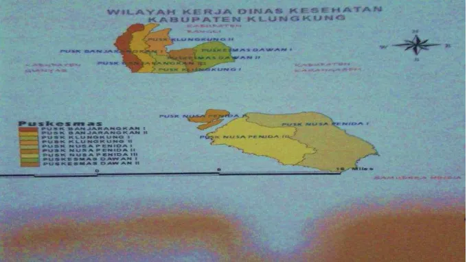 Gambar 1.1 Wilayah Kerja Dinas Kesehatan Kabupaten Klungkung 