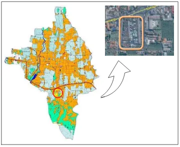 Gambar 8. Lokasi Tapak pada Kota Purwokerto  (sumber: www.Banyumaskab.go.id, 2009) 