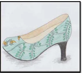 Gambar LX: Desain terpilih sepatu promnight II (Sumber: Dokumentasi Silfia, Maret 2015) 