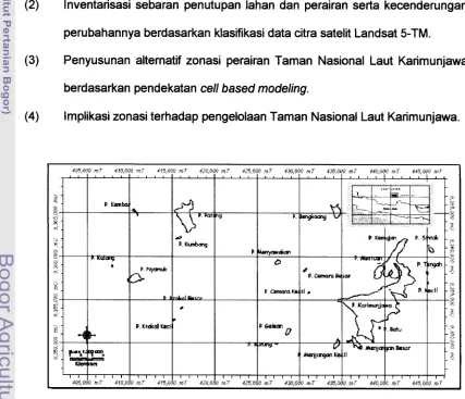 Gambar 2. Lokasi Penelitian di Taman Nasional Laut Karimunjawa, Jawa Tengah 
