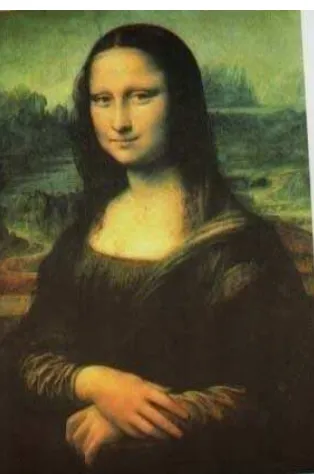 Gambar 15. Contoh lukisan Leonardo da Vinci, Neo Klasikisme “Monalisa”,       (Sumber:  Herawati dan Iriaji, 1988-1989: 101) 