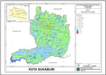 Gambar 3. Peta Lereng Kota Sukabumi 