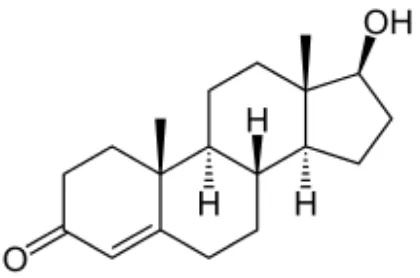 Gambar 2.1 Struktur Testosteron (Sherwood, 2007) 
