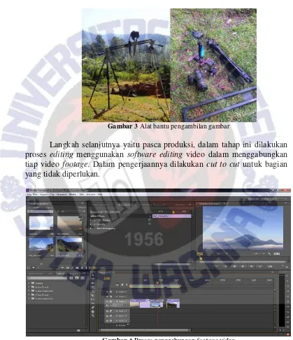 Gambar 4 Proses penggabungan footage video 