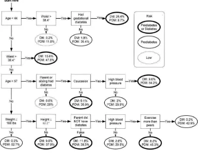 Gambar 2.1 Classification Tree For Detecting Pre Diabetes (PDM) Or 