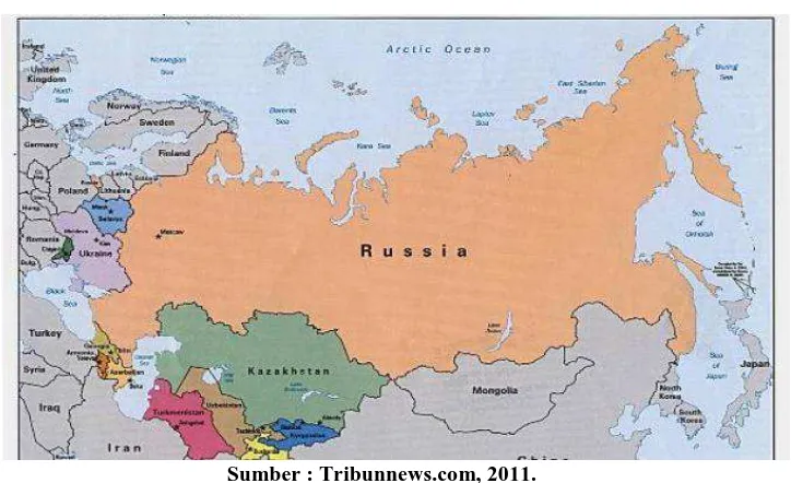 Gambar 2.1. Peta Rusia dan Ukraina 