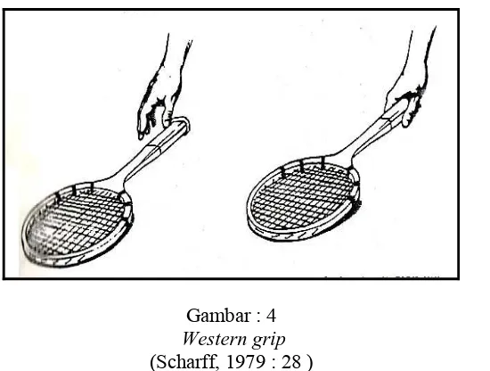 Gambar : 4  Western grip 