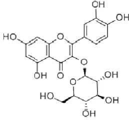 Gambar 4.  Struktur Kimia isoquercitrin (Wang et al., 2011) 