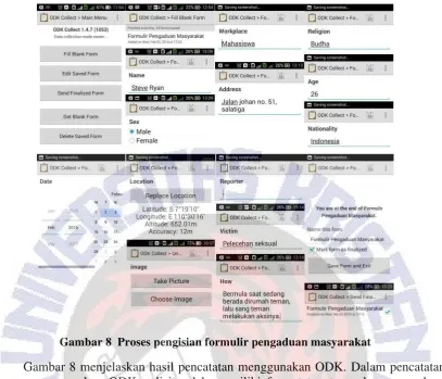 Gambar 8  Proses pengisian formulir pengaduan masyarakat 