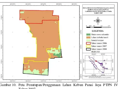 Gambar 9. Peta Penutupan/Penggunaan Lahan Kebun Panai Jaya PTPN IV  