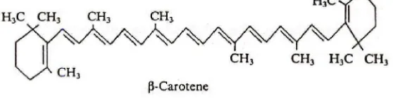 Gambar 6.  Struktur β-karoten (Anonymous, 2013) 