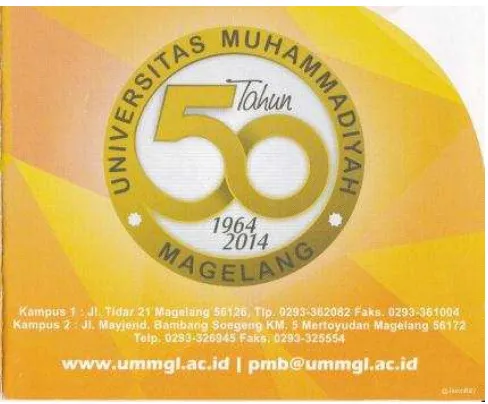 Gambar 10. Logo 50 Tahun UMM dalam Brosur 
