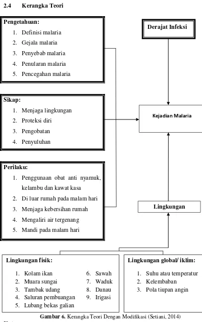 Gambar 6. Kerangka Teori Dengan Modifikasi (Setiani, 2014) 