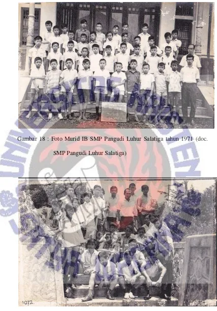 Gambar 18 : Foto Murid IB SMP Pangudi Luhur Salatiga tahun 1971 (doc. 