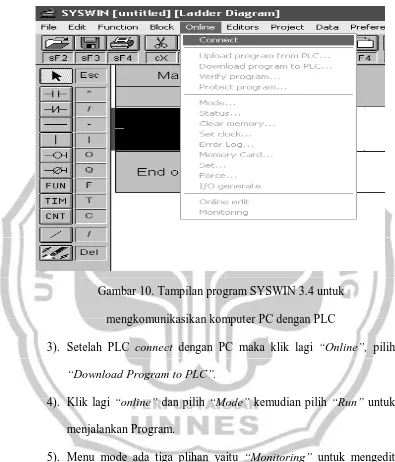 Gambar 10. Tampilan program SYSWIN 3.4 untuk 
