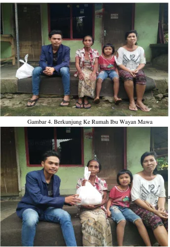 Gambar 4. Berkunjung Ke Rumah Ibu Wayan Mawa 