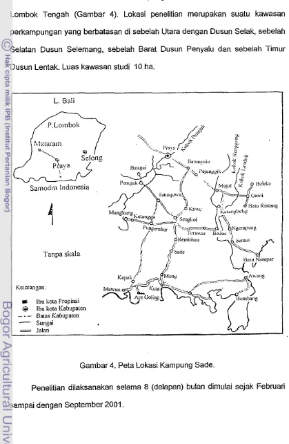 Gambar 4. Peta Lokasi Karnpung Sade. 