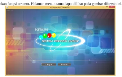 Gambar 5. Halaman Menu Utama