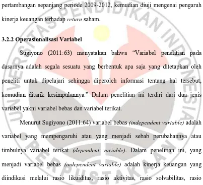 gambaran mengenai kinerja keuangan dan return saham dari 22 emiten sektor 