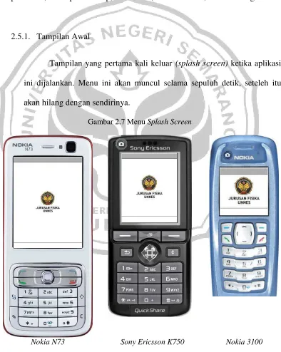Gambar 2.7 Menu Splash Screen 