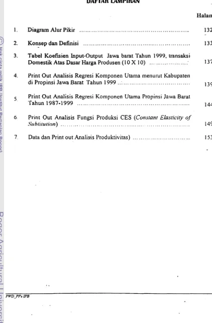 Tabel Koefisien Input-Output Jawa barat Tahun 1999, transaksi. 