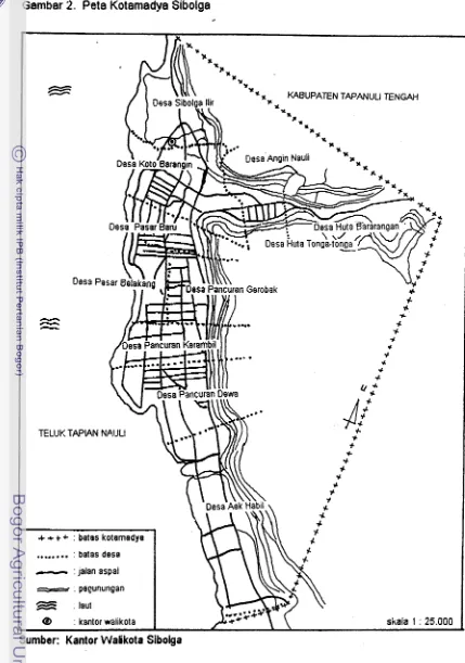 Gambar 2. Peta Kotamadya Sibolga 