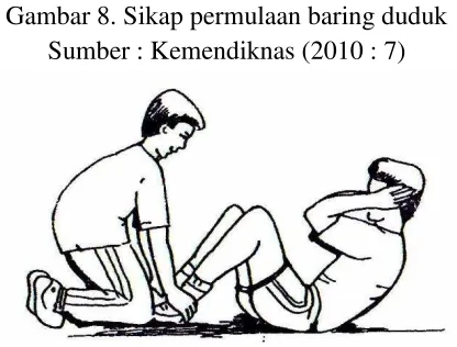 Gambar 8. Sikap permulaan baring duduk 